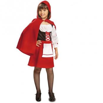 Disfraz de Caperucita Infantil My Other Me - Disfraz para niña, incluye vestido rojo con capa, detalles en blanco y negro, talla disponible para niños, fácil de poner y quitar, ideal para fiestas de disfraces y Halloween