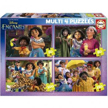 Educa Borrás Puzzle Infantil Multi 4 en 1 Disney Encanto (50/80/100/150 Piezas)