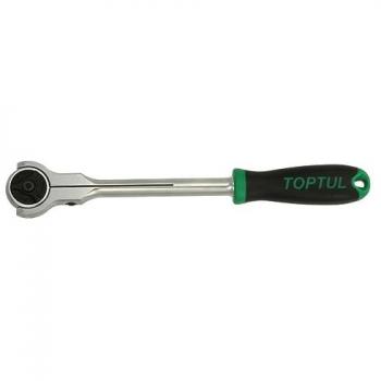Carraca reversible TOPTUL CJLN1632 de 1/2 con longitud de 317mm, 72 dientes y peso de 0,69kg
