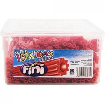 Fini Torcidas Regaliz Sabor Fresa, Envase 200 Unidades, 1800 Gramos
