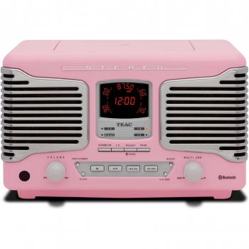 TEAC SL-D800 BT-P - Sistema de reproducción estilo retro con Bluetooth, radio y CD, rosa
