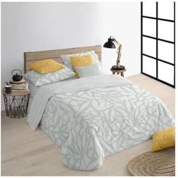 Funda Nórdica 100% Algodón Orgánico Lucea Mint con Botones - 155x220 cm