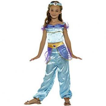 Smiffy'S 21409S Disfraz De Princesa Arabe Con Camiseta, Pantalones Y Tocado, Azul, S - Edad 4-6 Años