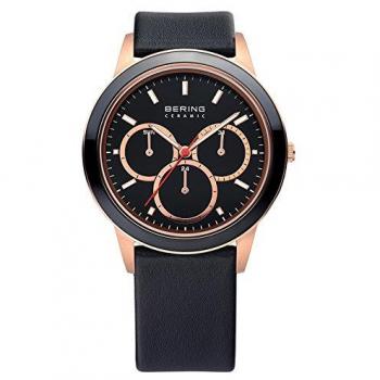 BERING Men's Analogue Quartz Watch with Leather Strap 33840-446