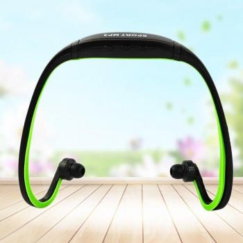 Auriculares deportivos MP3 con reproductor de radio FM y tarjeta, sonido de alta calidad