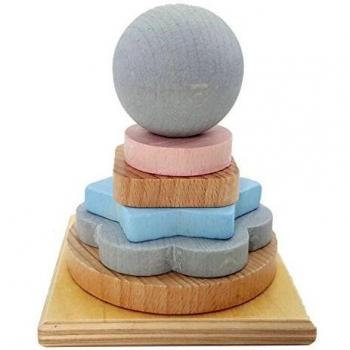 Hess 14954 apilables Torre de madera, nature, multicolor , color, modelo surtido