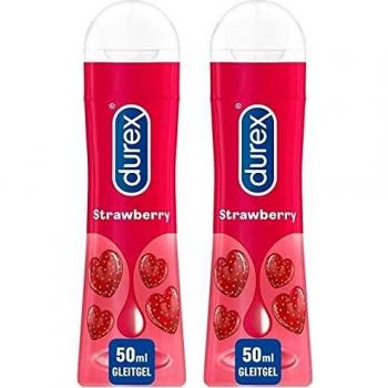 Durex Play Strawberry Pleasure Gel Water-Based Lubricant Double Pack 2 x 50ml