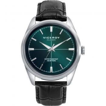 Reloj Viceroy Hombre Classic 401375-67 - Acero, Correa Piel Marrón, 10 ATM, Analógico