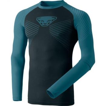 Camiseta técnica Dynafit Speed Dryarn manga larga para hombre, color negro y azul, talla M