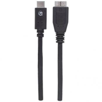 Cable USB-C 3.1 a Micro USB-B 3.0 Macho de 1m Manhattan