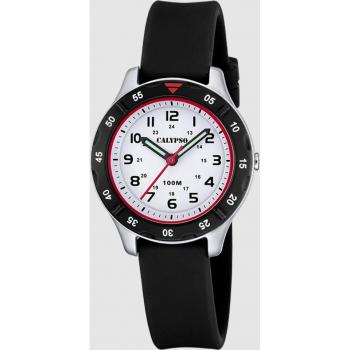 Reloj Calypso Junior Collection K5847/1 Blanco Hombre, Reloj de niño K5847/1 Junior Collection de caucho negro