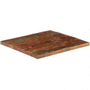 Tablero de mesa cuadrado de madera maciza reciclada 70x70x2,5 cm marrón vidaXL