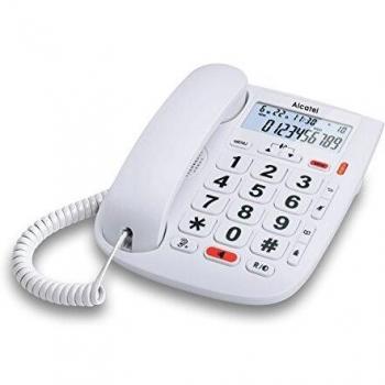 Teléfono Alcatel TMAX20 con Teclas Grandes y 7 Memorias Directas, Color Blanco
