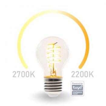Bombilla LED Inteligente Smart WiFi E27 A60 - Blanco Cálido y Blanco Cálido Intenso