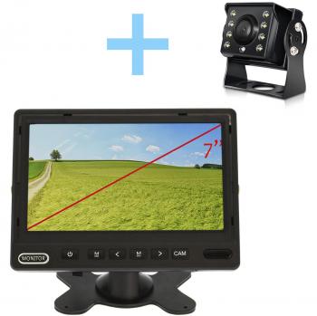 Kit de cámara de aparcamiento Yatek con pantalla AHD de 7 y cámara de 1080P con 160 grados de visión trasera