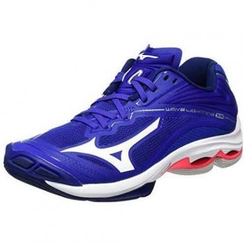 Zapatillas de Voleibol Mizuno Wave Lightning Z6, Mixtas, Azul Reflexivo/Blanco/Rosa Diva, 42.5 EU
