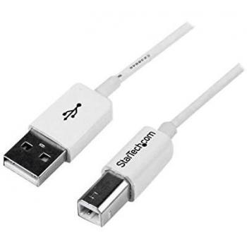 StarTech.com 2m White USB 2.0 A to B Cable - USB 2.0 AB Cable Male / Male - USB B Cable -  1x USB 'A'