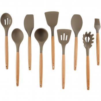 Uni-love Utensilios Cocina Silicona Set - Espátula, Cuchara de la Sopa, Turner, Turner Ranurado, Cuchara Spatula, Servidor del Espagueti