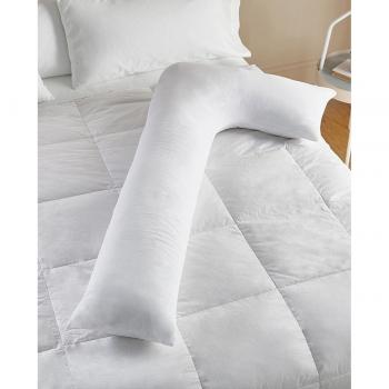 Almohada Pikolin Home Para Abrazar Ergonómica de Fibra Antiácaros Con Doble Funda 100% Algodón Y Cremallera Firmeza Media - Baja 140x32cm