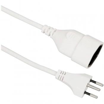 Cable de alimentación blanco 3 m con acopladores C12 y C13