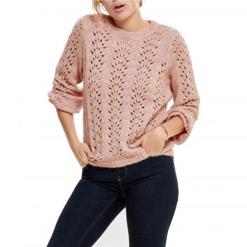 Onlgillian L-S Pullover Knt - L, Misty Rose