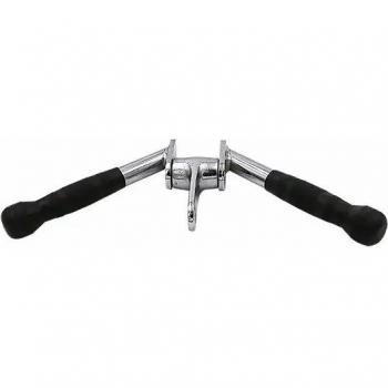Deportium V-Bar Triceps/Biceps Pulley Grip - Black, One Size Unisex