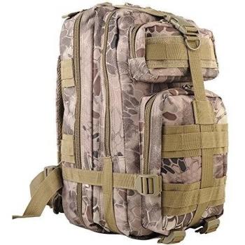 Fuerza Valle táctico militar camuflaje 3-Pocket mochila hidratación sistema disponible, hombre, Woodland