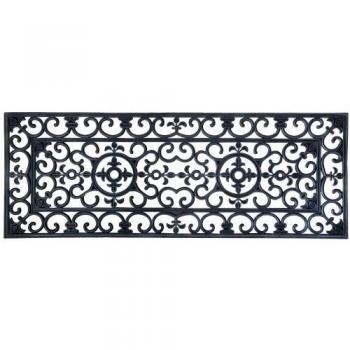 Alfombra de Goma XL Negra, Rectangular, 120 cm x 45 cm, Antideslizante para Interior y Exterior
