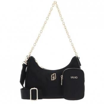 Liu Jo Ecs S Hobo Shoulder Bag Black 24 cm Polyester