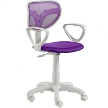 Touch, Silla Juvenil Giratoria, Silla de Escritorio o Oficina, Acabado en Lila, Medidas: 40 cm