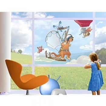 Mural de ventana Flying Farm Cat On The Way, Dimensione:21cm x 28cm