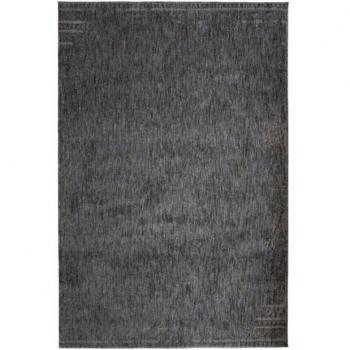 Alfombra extra suave Recycle Used, diseño desgastado, gris y negro, 120 x 170 cm