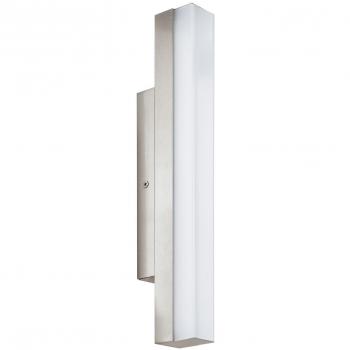 Aplique de Baño LED Eglo Torretta 35 cm Níquel Mate IP44 Luz Neutra 8W