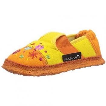 Nanga Blümchen - pantuflas de lana niña, color amarillo, talla 26