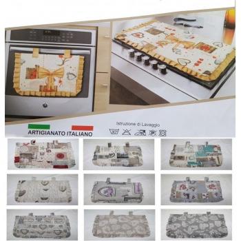 Tapa Horno y Tapa Cocina con Diseño de Corazones y Lazos