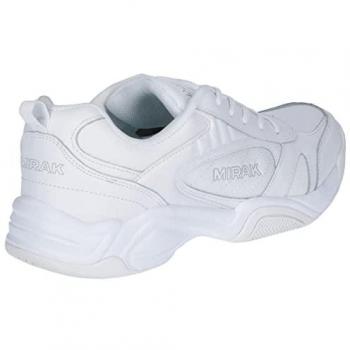 Mirak Contender White Leather Lace-Up Sneakers for Men and Unisex - Size UK 12