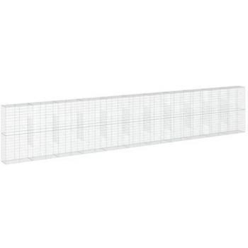 vidaXL Gabion Basket with Cover 1100x50x200 cm Galvanised Iron