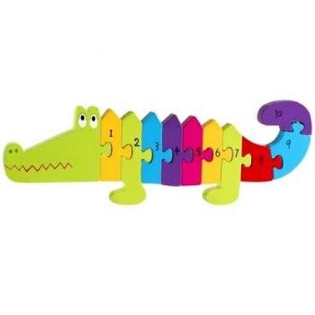 Orange Tree Toys- Crocodile Puzzle numérico cocodrilo, Multicolor