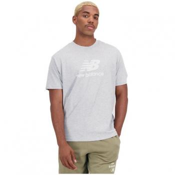 Camiseta New Balance Essentials Stacked Hombre Blanco