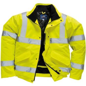 Portwest High Visibility Viz EN471 Mens Workwear Waterproof Bomber Coat Jacket