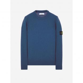 Stone Island Blue Crewneck Sweater for Men, Size S
