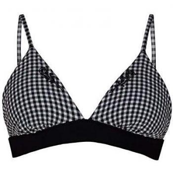 Hurley W Q/D Gingham Triangle Surf Top Partes De Arriba Bikini, Mujer, Black, M