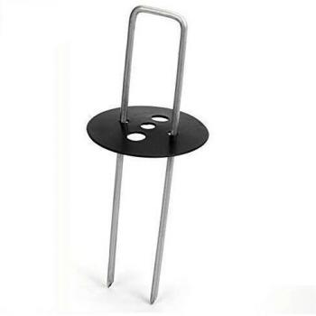 Sekey Clavijas de jardín de 6 25PCS con Juntas de plástico Grapas de jardín galvanizadas en Forma de U Anclajes de Suelo galvanizados por inmersión en Caliente 150 * 30 * 3,5mm