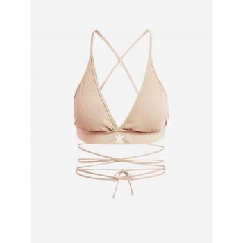 Adidas Originals Wrap Bralette Top - Sujetador deportivo para mujer, color beige, talla XS, diseño envolvente, material cómodo y transpirable
