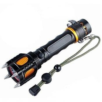 KINGCOO Camping Impermeable Self Defensa 800 lúmenes 5 modos CREE T6 LED recargable Linterna Linterna táctica Luz Con Batería 18650