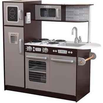 KidKraft- Cocina de juguete de madera Uptown Espresso, para niños , Color Espresso