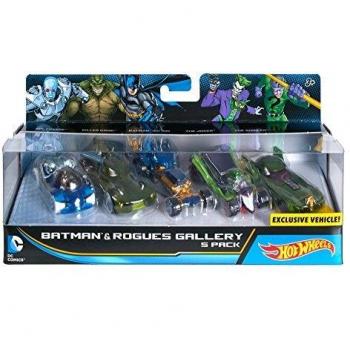 Hot Wheels - Set de 5 Coches Batman y los Villanos, Escala 1:64