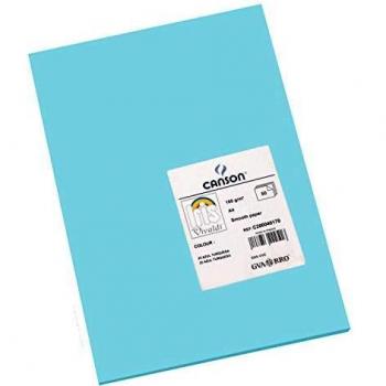 Canson Iris - Paquete de 50 Cartulinas A4, 185 gr/m2, Color Azul Turquesa