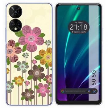 Funda de Silicona para TCL 50 5G con diseño Primavera En Flor y Dibujos