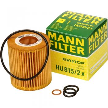 Original MANN-FILTER Filtro de aceite HU 815/2 X – Set de filtro de aceite juego de juntas – Para automóviles
